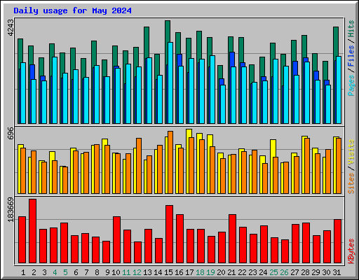 Daily usage for May 2024