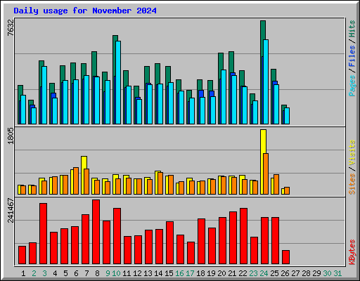 Daily usage for November 2024