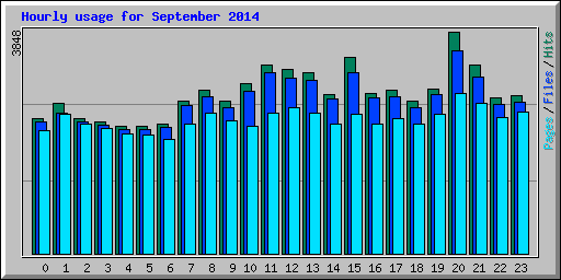 Hourly usage for September 2014