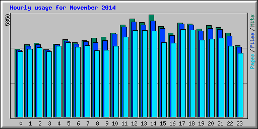 Hourly usage for November 2014