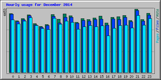 Hourly usage for December 2014