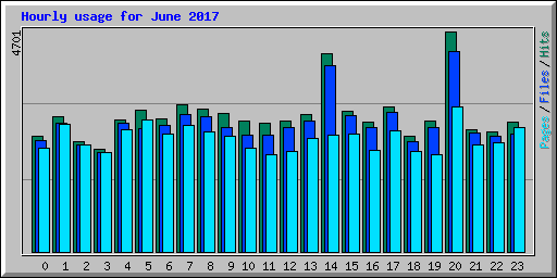 Hourly usage for June 2017