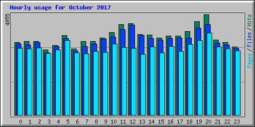 Hourly usage for October 2017