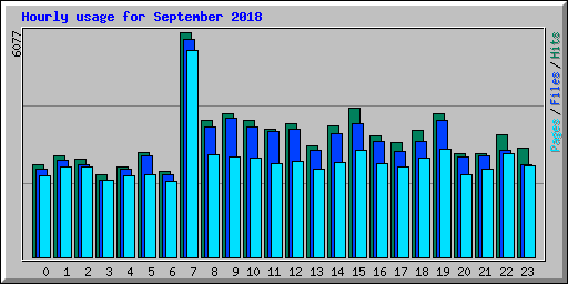 Hourly usage for September 2018