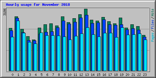 Hourly usage for November 2018