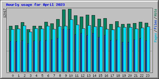 Hourly usage for April 2023