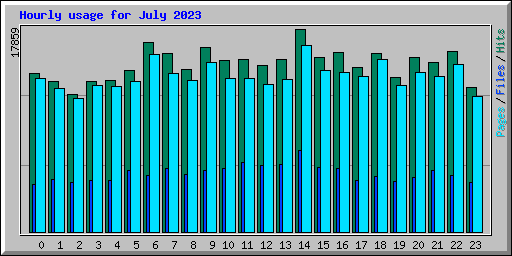 Hourly usage for July 2023