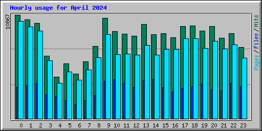 Hourly usage for April 2024